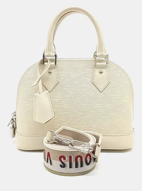 Louis Vuitton Alma BB Cream Epi Leather Crossbody Bag