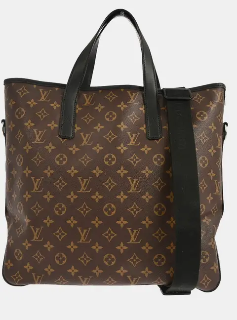 Louis Vuitton Davis Brown Monogram Canvas Macassar Tote Bag