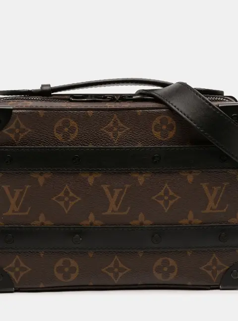 Louis Vuitton Handle Soft Trunk Monogram Macassar Brown Monogram Canvas Crossbody Bag