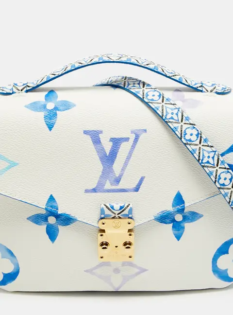 Louis Vuitton Pochette Metis By The Pool White Giant Monogram Canvas Bag