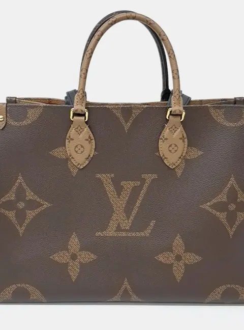 Louis Vuitton On The Go MM Brown Monogram Canvas Tote Bag