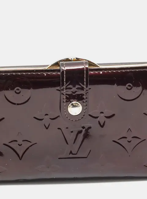 Louis Vuitton French Amarante Monogram Vernis Wallet