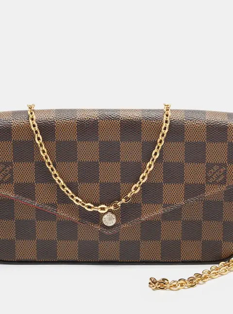 Louis Vuitton Felicie Damier Ebene Canvas Pochette