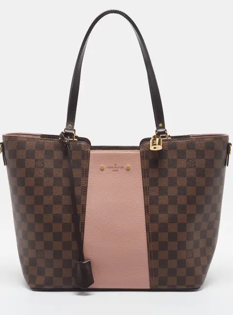 Louis Vuitton Jersey Magnolia Damier Ebene Canvas and Leather Tote