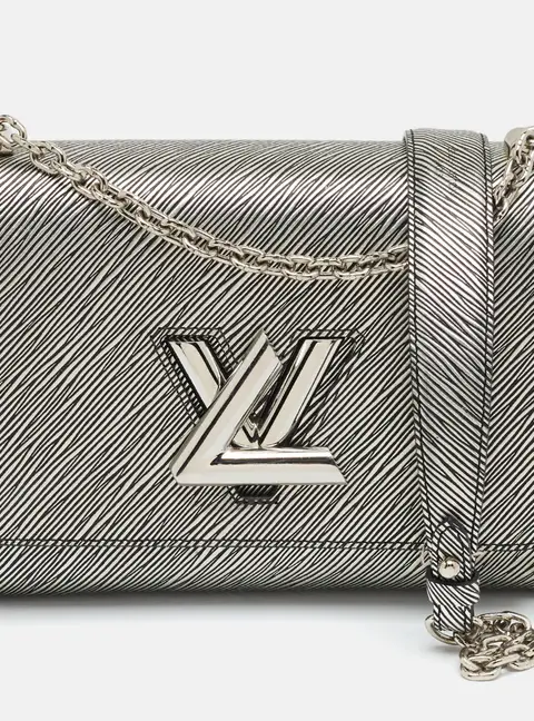 Louis Vuitton Twist MM Metallic Grey Epi Leather Bag