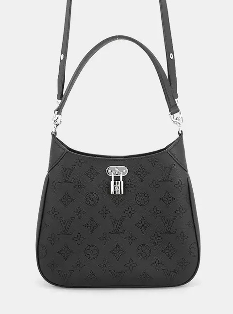 Louis Vuitton All Around PM Black Mahina Leather Shoulder Bag