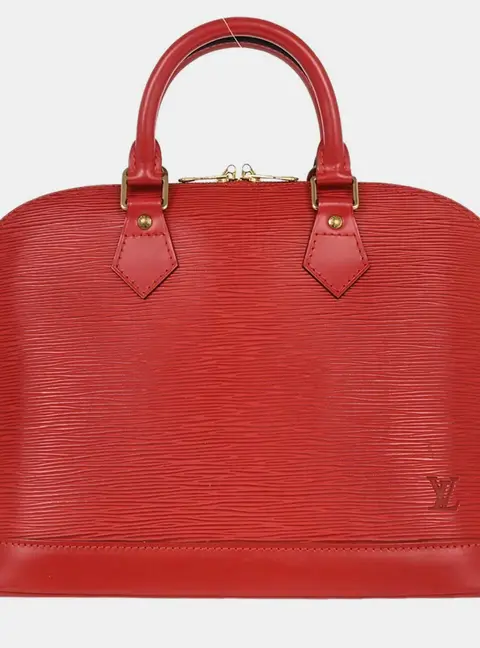 Louis Vuitton Alma PM Red Epi Leather Top Handle Bag