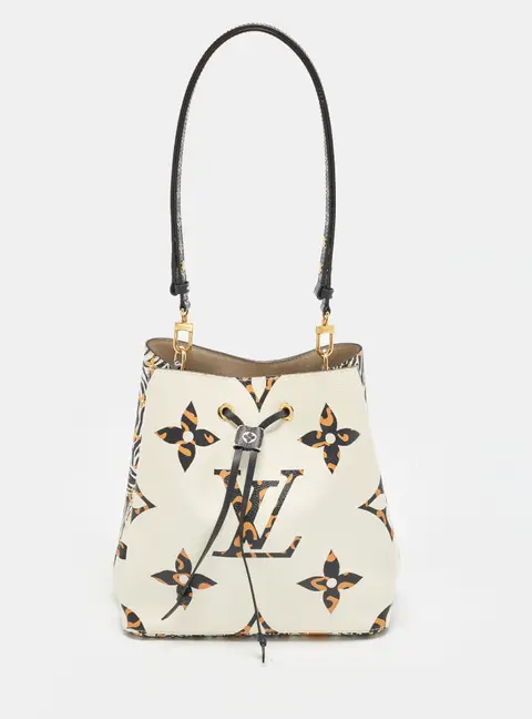Louis Vuitton NeoNoe Ivory Jungle Monogram Giant Canvas Bucket Bag