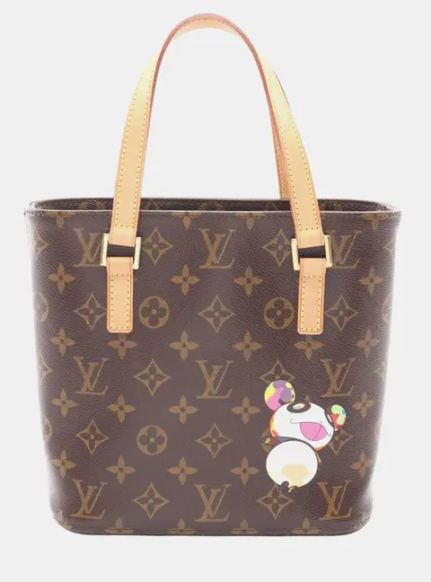 Louis Vuitton Takashi Murakami Monogram Panda Vavin PM Brown Monogram Canvas Tote Bag