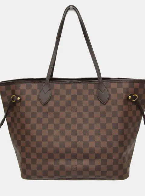 Louis Vuitton Neverfull MM Damier Ebene Tote Bag