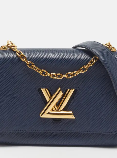 Louis Vuitton Twist MM Navy Blue Epi Leather Bag
