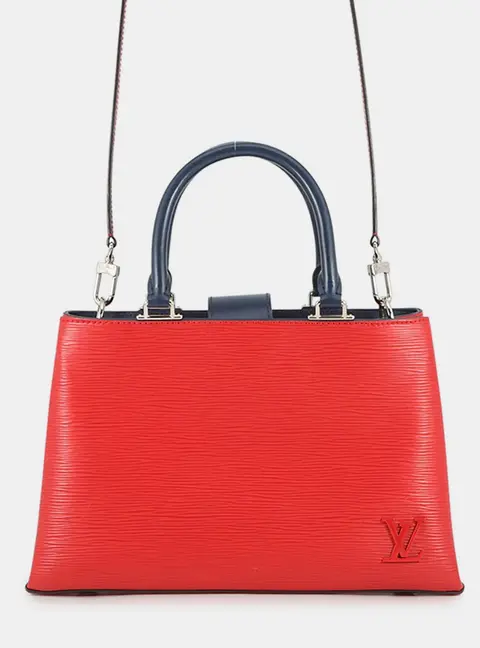 Louis Vuitton Kleber PM Coquelicot Navy Epi Leather Top Handle Bag
