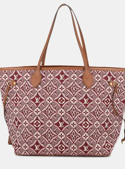 Louis Vuitton Neverfull MM Bordeaux Jacquard Canvas Since 1854 Tote Bag