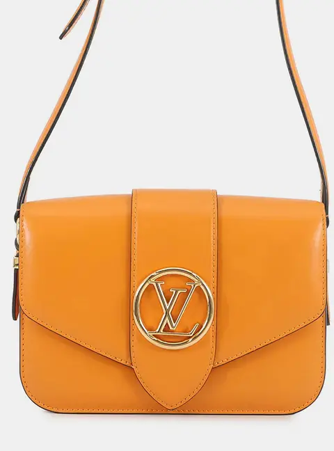 Louis Vuitton Pont Neuf MM Summer Gold Smooth Cowhide Leather Shoulder Bag
