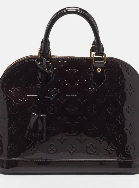 Louis Vuitton Alma PM Terre D&rsquo;Ombre Monogram Vernis Bag