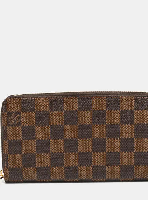 Louis Vuitton Zippy Damier Ebene Canvas Zip Around Wallet