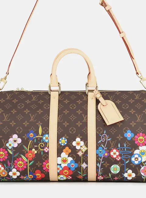 Louis Vuitton Keepall Bandouliere 45 Brown Monogram Canvas Duffle Bag