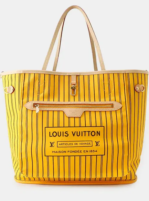 Louis Vuitton Neverfull MM Jaune Safran Monogram Canvas Tote Bag