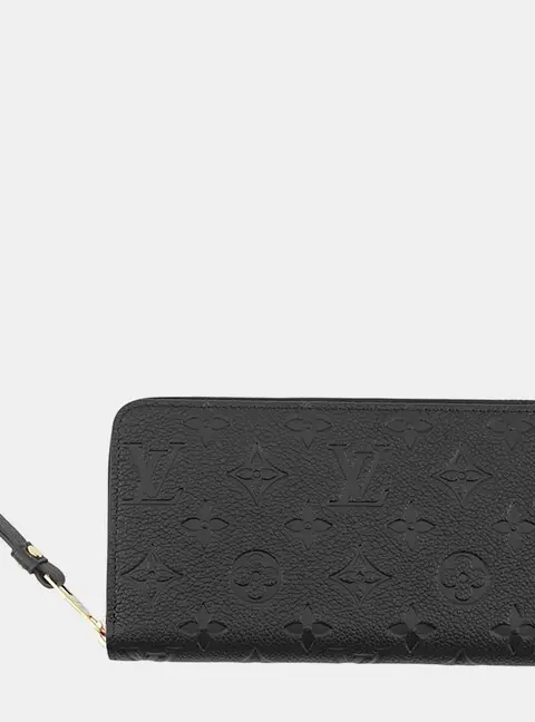 Louis Vuitton Zippy Noir Monogram Empreinte Leather Wallet Bag