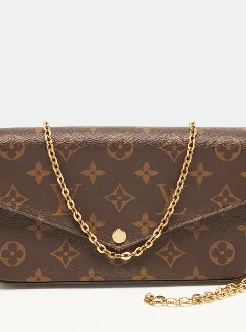Louis Vuitton Felicie Fuchsia Monogram Canvas Pochette Bag