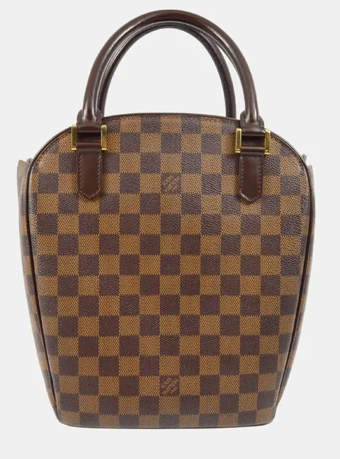 Louis Vuitton Sarria Seau Damier Ebene Coated Canvas Top Handle Bag
