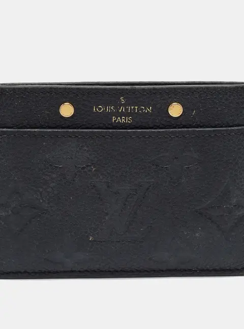 Louis Vuitton Black Monogram Empreinte Leather Card Holder