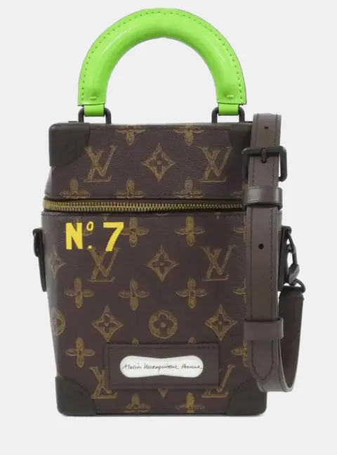 Louis Vuitton Monogram No. 7 Vertical Box Trunk Green Monogram Canvas Top Handle Bag