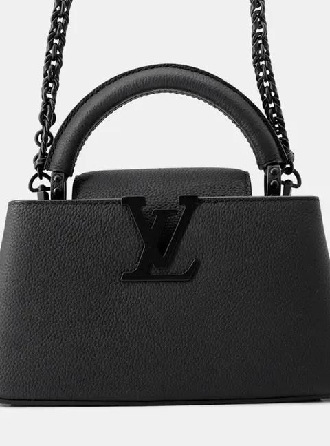 Louis Vuitton Capucines Mini Black Taurillon Leather Top Handle Bag