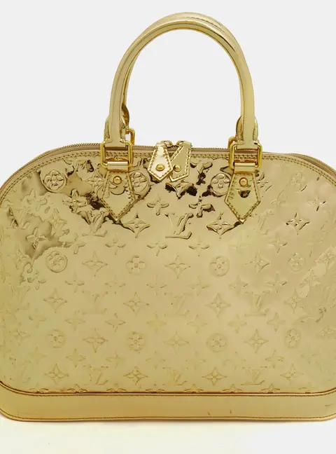 Louis Vuitton Alma GM Gold Monogram Vernis Bag