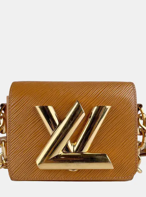 Louis Vuitton Twist Lock XL Camel Epi Cowhide Leather Shoulder Bag