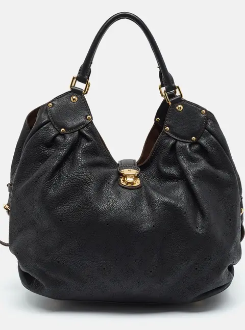 Louis Vuitton Surya XL Black Monogram Mahina Leather Bag