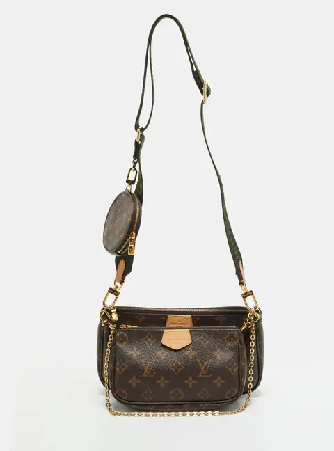 Louis Vuitton Multi Pochette Accessories Khaki Monogram Canvas Bag
