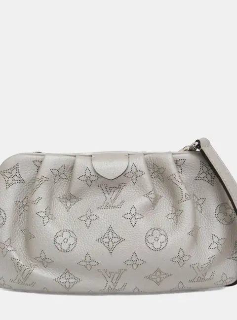 Louis Vuitton Mahina Scala Mini Clutch Bag Silver