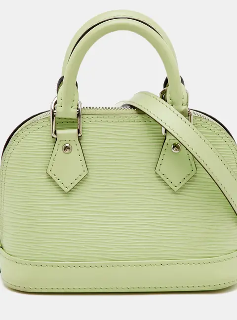 Louis Vuitton Alma Nano Light Green Epi Leather Bag