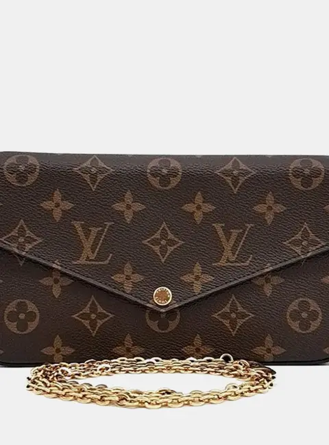 Louis Vuitton Pochette Felicie GM Brown Monogram Canvas Crossbody Bag