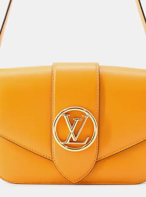 Louis Vuitton LV Pont Neuf MM Summer Gold Smooth Cowhide Leather Shoulder Bag