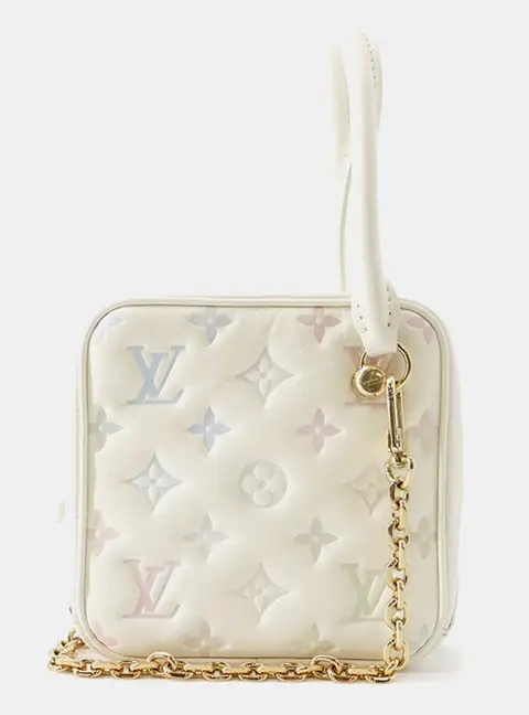 Louis Vuitton Square PM White Monogram Empreinte Leather Crossbody Bag