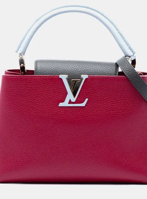 Louis Vuitton Capucines PM Red Taurillon Leather Top Handle Bag
