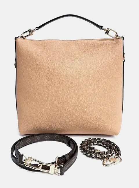 Louis Vuitton Multipass Beige Grained Leather Shoulder Bag