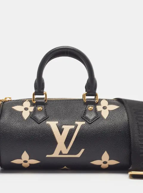 Louis Vuitton Papillon BB Black/Beige Monogram Empreinte Leather Bag