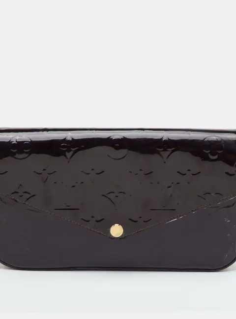 Louis Vuitton Felicie Pochette Amarante Monogram Vernis Bag