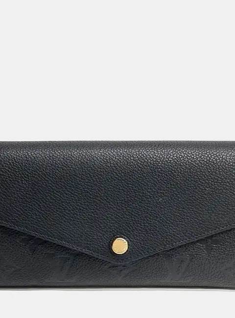 Louis Vuitton Sarah Black Monogram Empreinte Leather Wallet