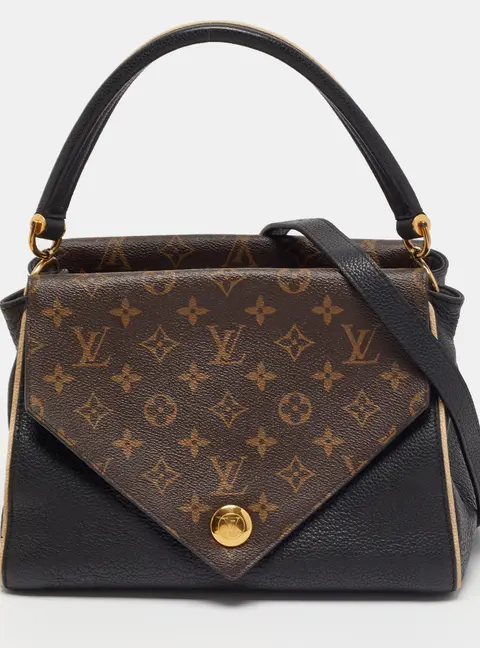 Louis Vuitton Double V Black Monogram Canvas and Leather Bag