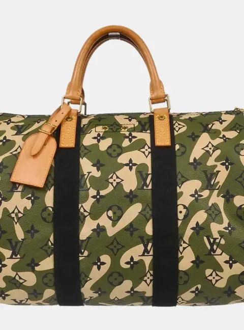 Louis Vuitton Monogramouflage Speedy 35 Green Monogram Canvas Top Handle Bag