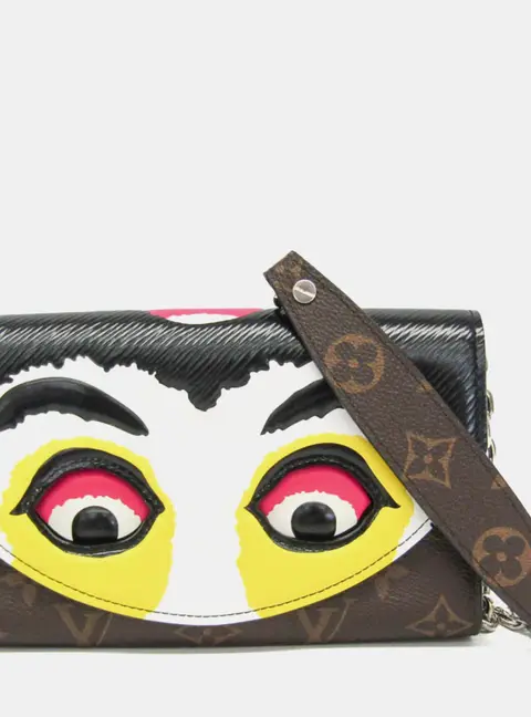 Louis Vuitton Monogram Epi Pochette Kabuki Mask Monogram Canvas Epi Leather Shoulder Bag