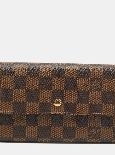 Louis Vuitton Portefeuille International Damier Ebene Canvas Trifold Wallet