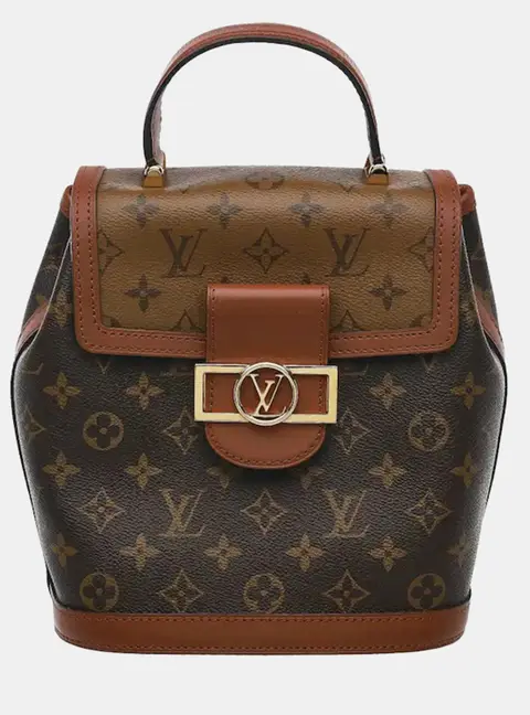Louis Vuitton Dauphine PM Brown Monogram Reverse Canvas Backpack Bag