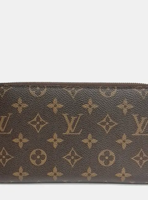 Louis Vuitton Zippy Organizer PM Brown Monogram Canvas Wallet Bag