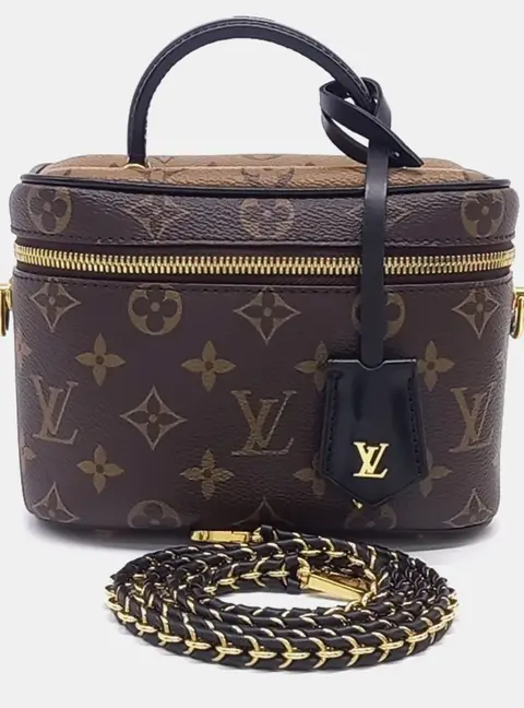 Louis Vuitton Vanity PM M45165 Monogram Canvas Brown Top Handle Bag