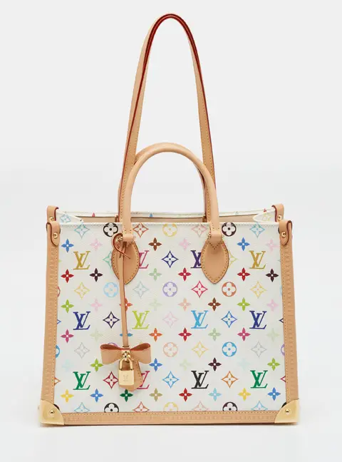 Louis Vuitton x Takashi Murakami Onthego MM Multicolore Monogram Canvas Tote